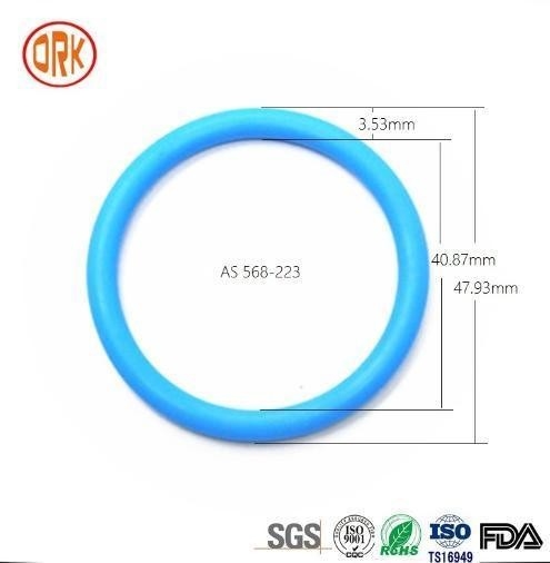 0.5 mm - 1000 mm 568 Anillo de goma de silicona azul de sellado RoHS anillos de goma plana O