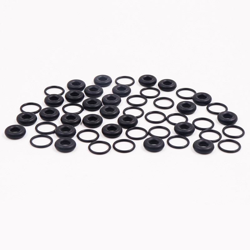 Oros de goma de silicona de tipo anillo de cinco bordes negro/verde para aplicaciones en contacto con alimentos
