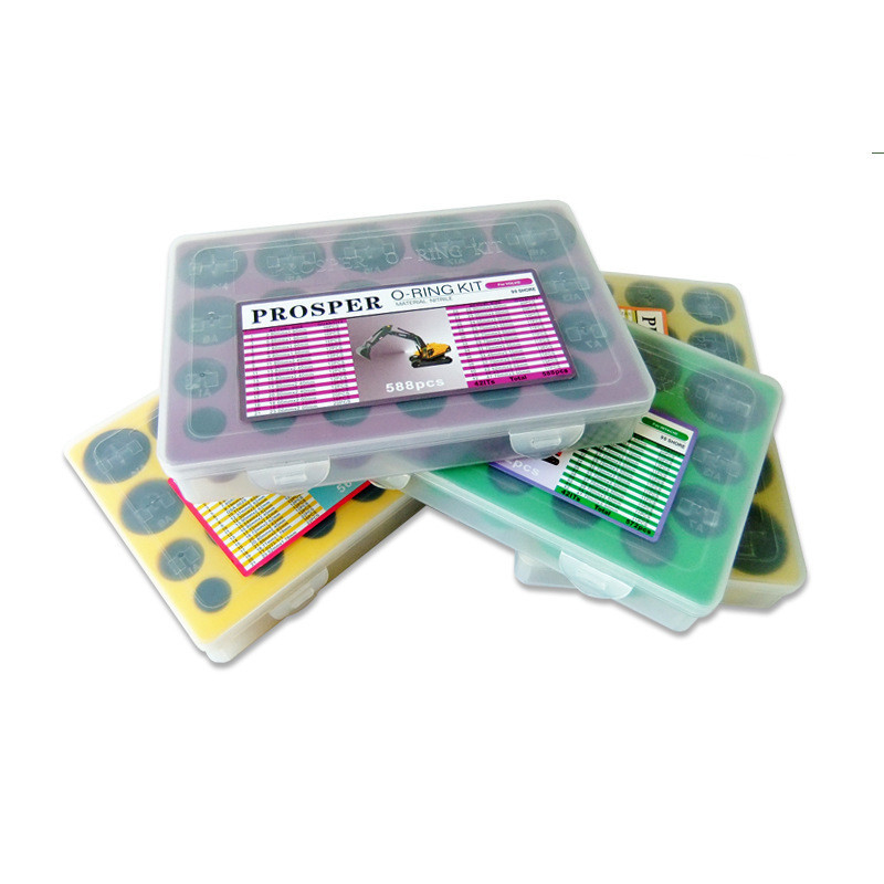 NBR O Anillo de válvula de goma de sello Kit 382 Pcs Anillos O negros para la reparación hidráulica