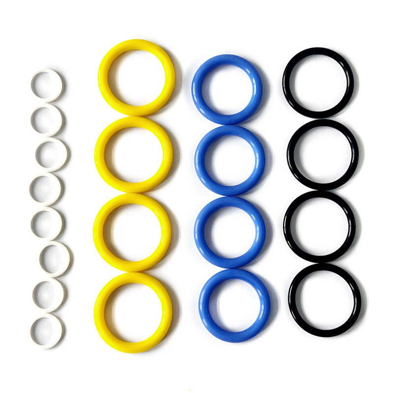 Sello azul de silicona con junta plana de doble anillo O, sello resistente al aceite AS568 PG Tamaño estándar