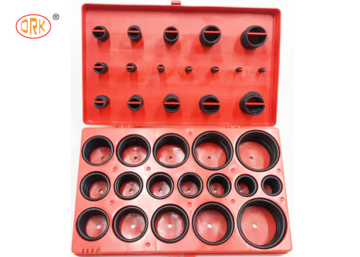 Buena resistencia al aceite Negro NBR 70 Shore Una caja de kit de anillo O para cilindro hidráulico de excavadora