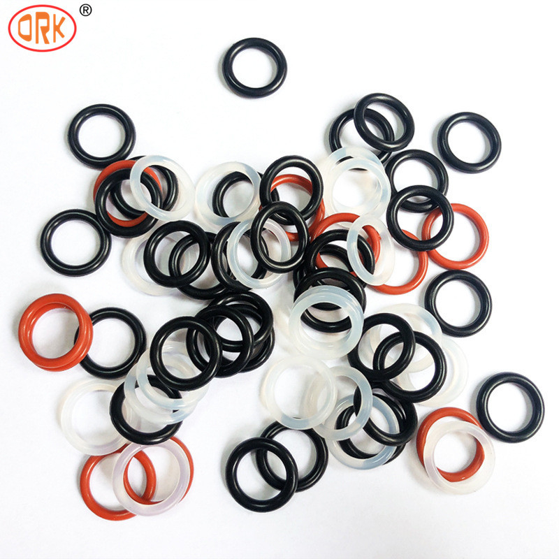 Sello de caucho de plástico compatible con Rohs colorido silicona O anillo material Epdm FKM NBR